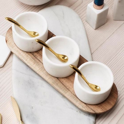 Ezo Triple Marble Spice Set