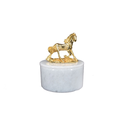 Small Size Horse Figured Marble Box