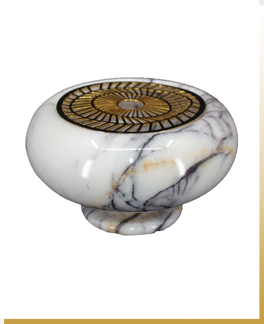 Gold Covered Marble Object