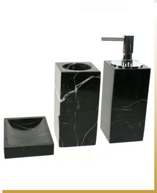 Rim Triple Marble Mini Bathroom Set